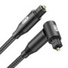 EMK Cable de audio óptico de 90 grados cable óptico