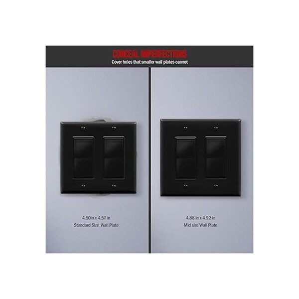 ENERLITES Cubierta de interruptor doble decorador placa_2