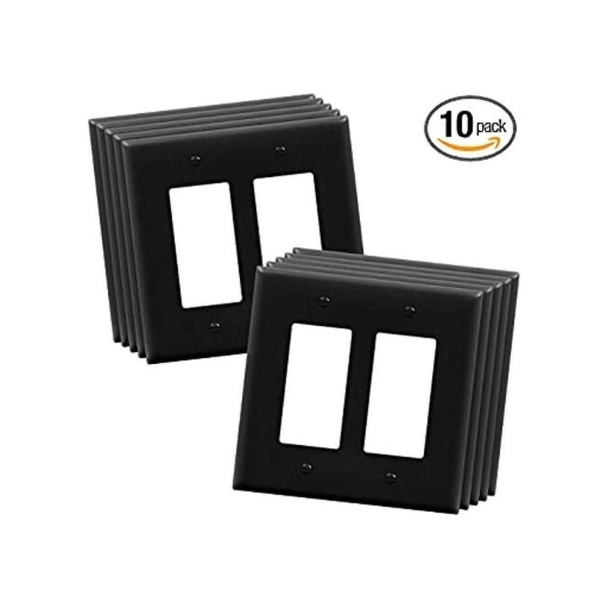 ENERLITES Cubierta de interruptor doble decorador placa