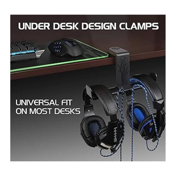 ENHANCE Soporte de auriculares dual para juegos de PC_5