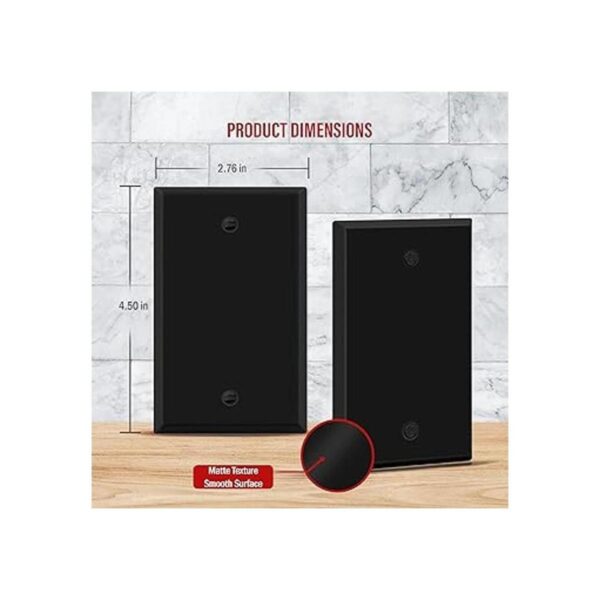 ENERLITES Placa de pared de metal para dispositivo en