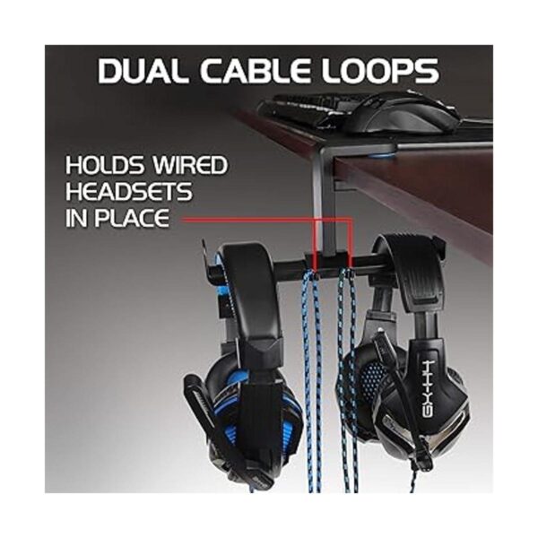 ENHANCE Soporte de auriculares dual para juegos de PC_4