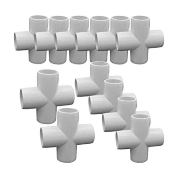 EPHECH Accesorios de codo de PVC cruzados de 34 pulgadas