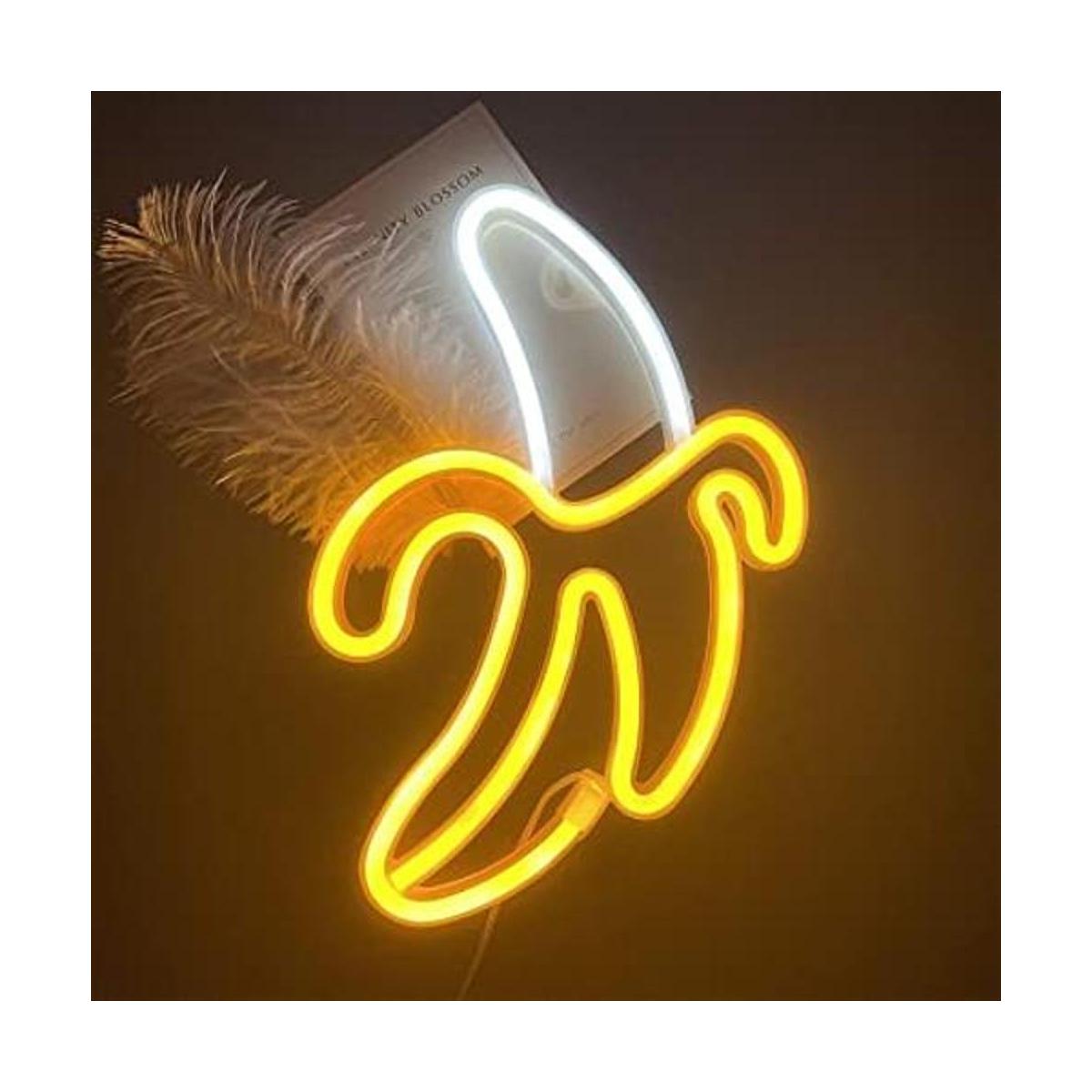 ENUOLI Letreros de neón de plátano luz de neón de plátano