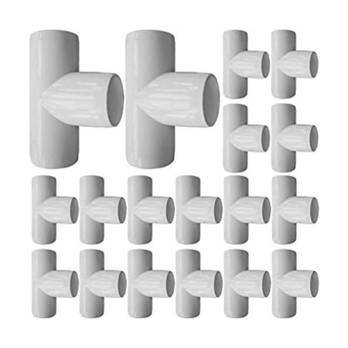 EPHECH Accesorios de PVC de 3 vías de 12 pulgadas 24