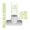 EPHECH Accesorios de PVC de 3 vías de 12 pulgadas 24