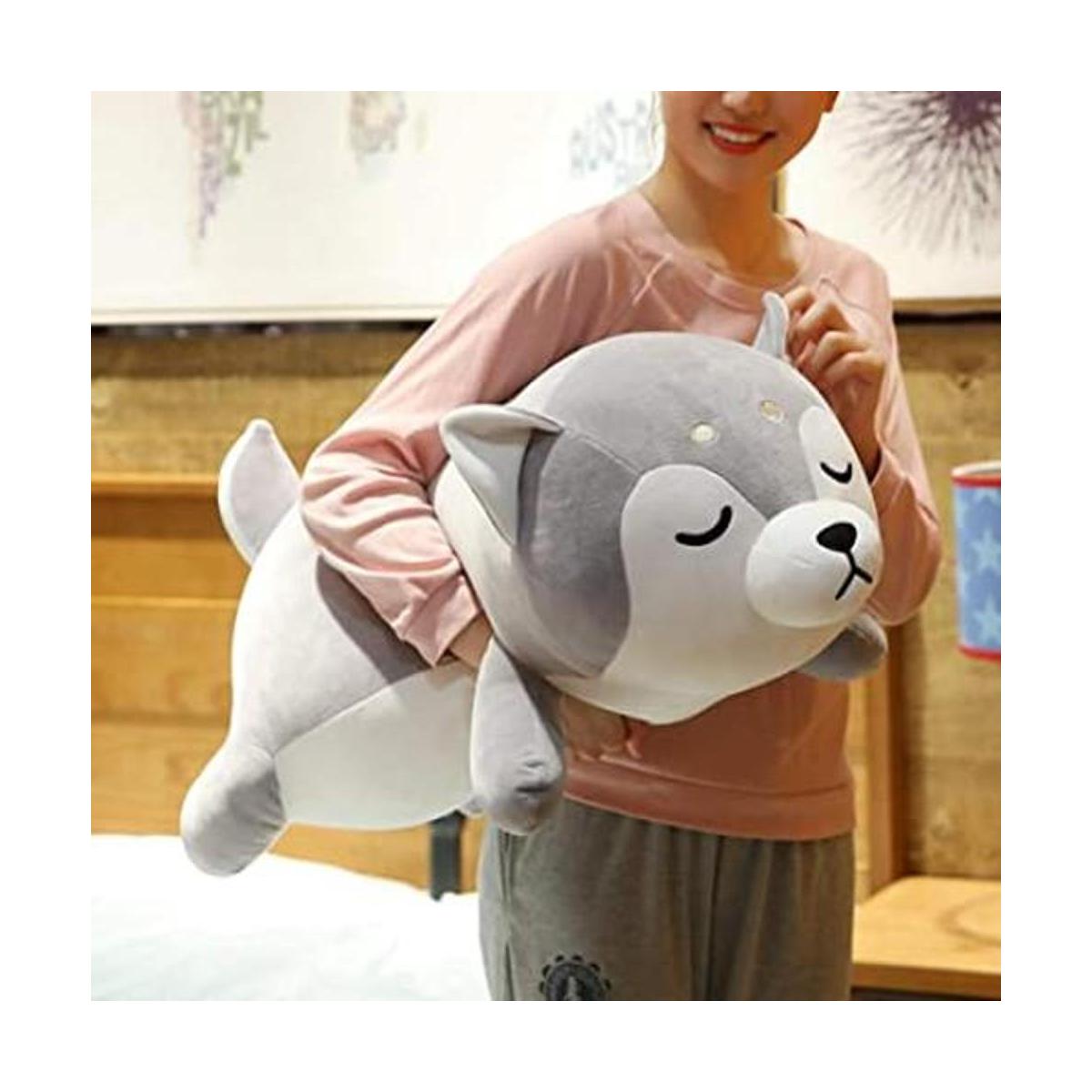 ERDAO Husky almohada de felpa animal de peluche Huskie