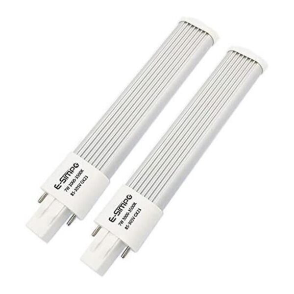 ESimpo 2pcs 7W G23 GX23 LED Bombilla 2 Pin LED PL Retrofit_1
