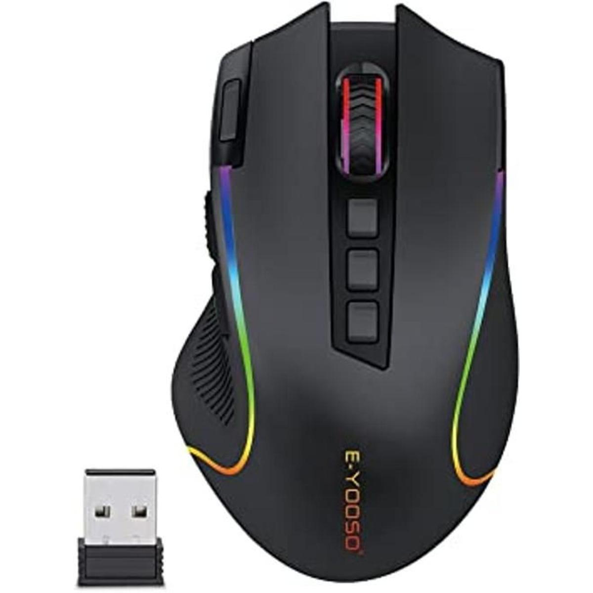 EYOOSO X11 Ratón inalámbrico para juegos retroiluminado