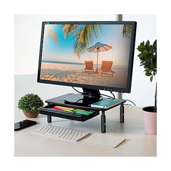 EVOOMI Soporte elevador de monitor con cajón de respaldo_2