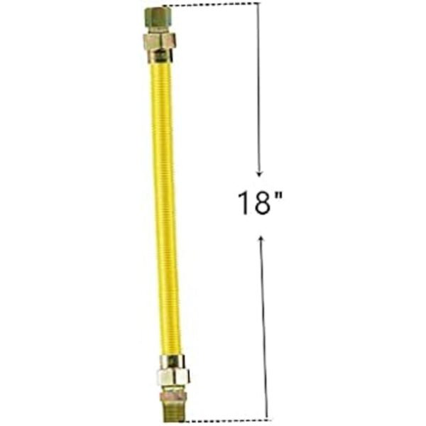 EZFluid Acero inoxidable corrugado amarillo de 18