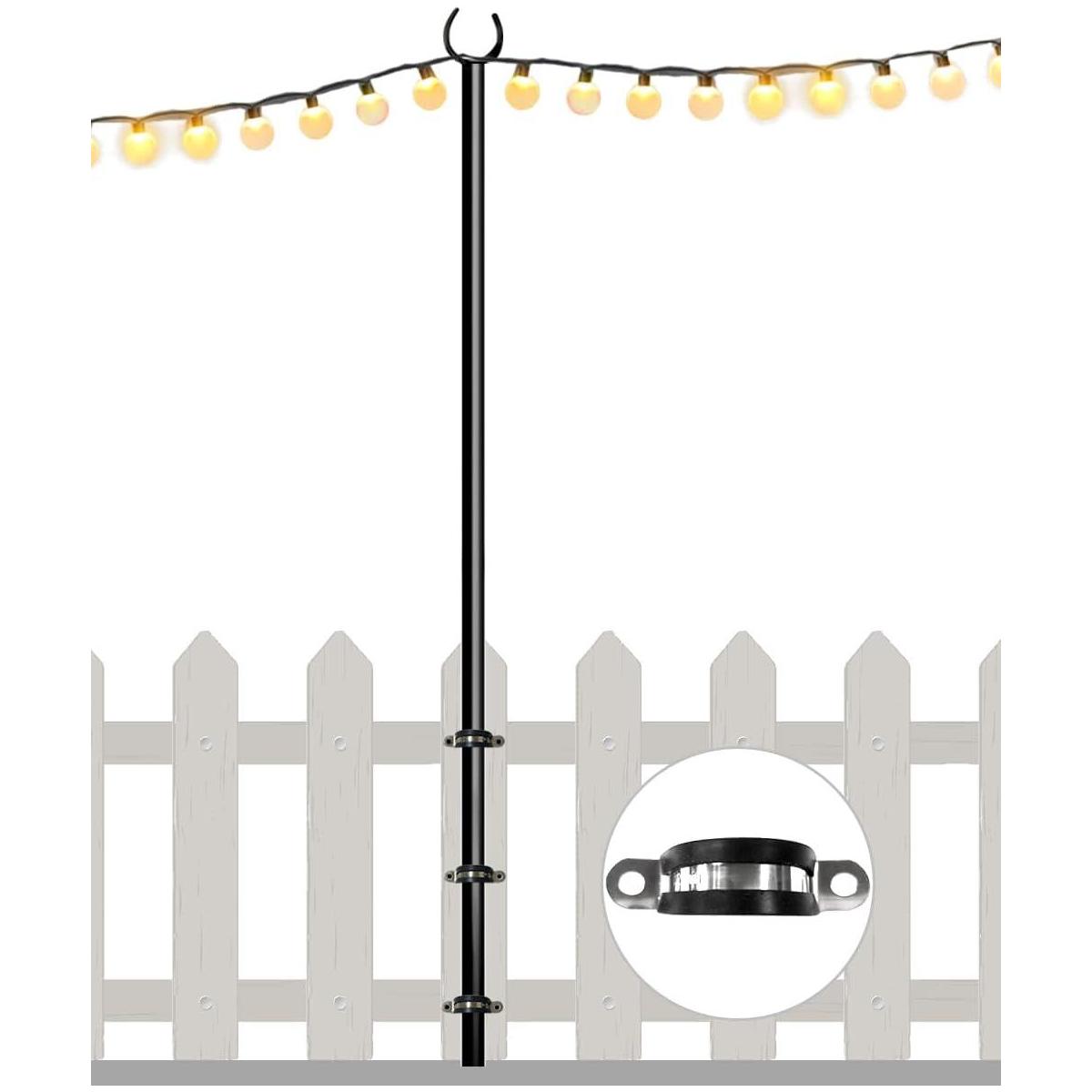 Eazielife Postes para tiras de luces de 10 pies para
