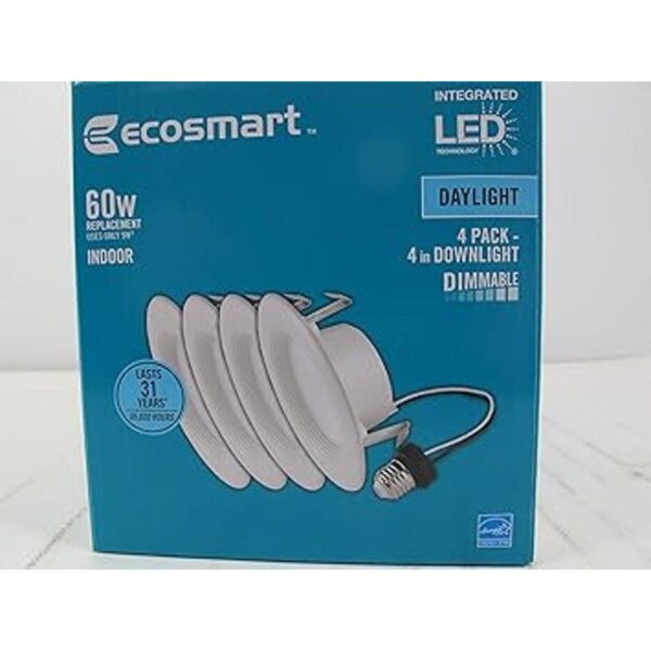EcoSmart 4 pulgadas blanco integrado LED empotrable luz