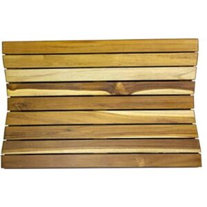 EcoDecors Alfombrilla de baño de teca 23 x 15 pulgadas_1