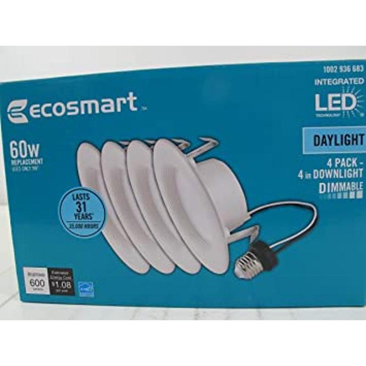 EcoSmart 4 pulgadas blanco integrado LED empotrable luz