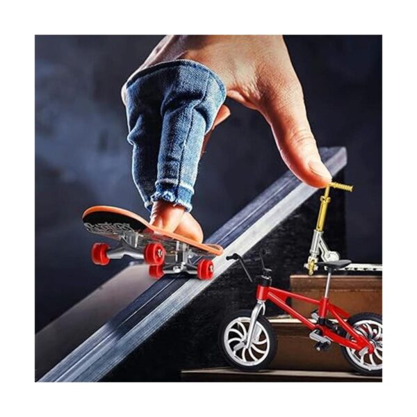 El juego de 31 juguetes para dedos incluye patinetas de