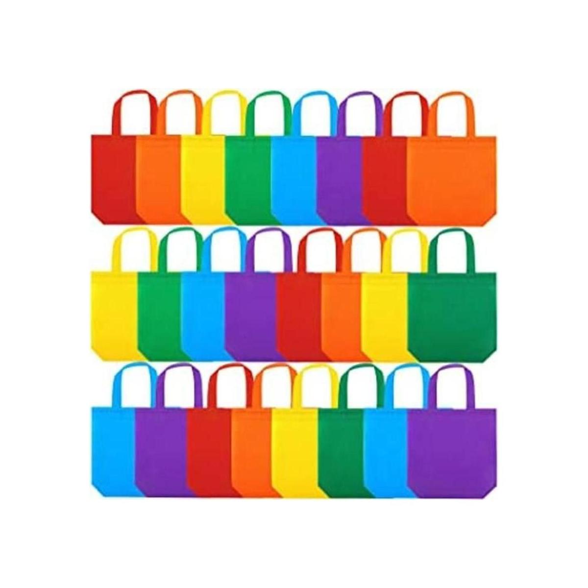 Elcoho 24 piezas no tejidas bolsas de fiesta 9.8 x 9.8 x 3