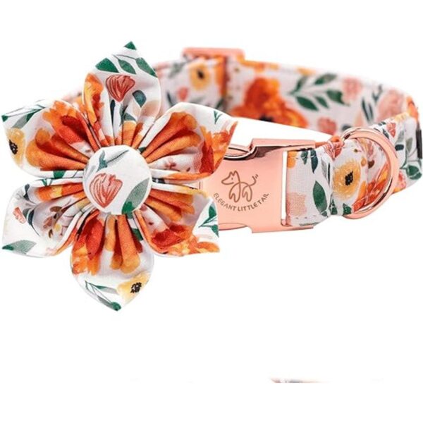 Elegant little tail Collar de perro floral para niñas_1
