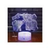 Elefante Luz nocturna 3D para niños lámpara 3D con 16_4
