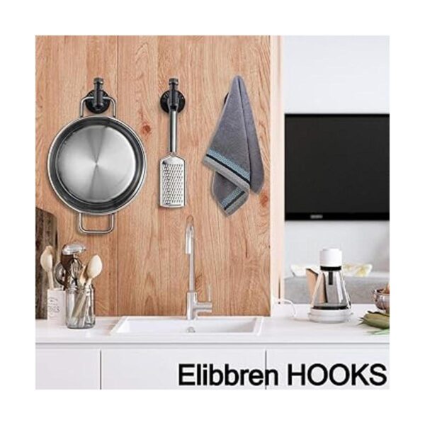 Elibbren Paquete de 2 ganchos de pared vintage para