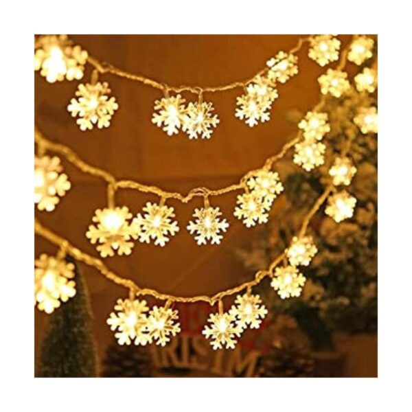 Elishine Cadena de luces de copo de nieve de 19 pies40_1