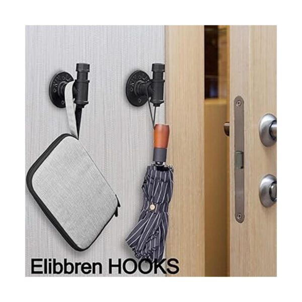 Elibbren Paquete de 2 ganchos de pared vintage para