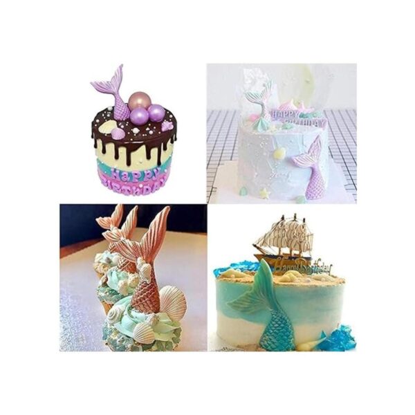 Elfkitwang Molde de silicona para fondant concha cola de