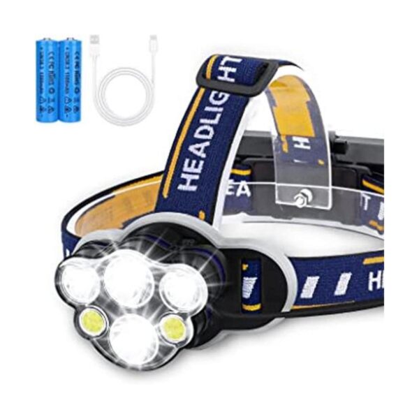 Elmchee 6 LED 8 modos 18650. Linterna frontal para_1