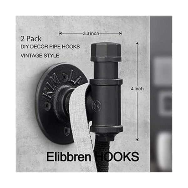Elibbren Paquete de 2 ganchos de pared vintage para