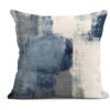 Emvency Juego de 4 fundas de almohada de color azul y gris_2