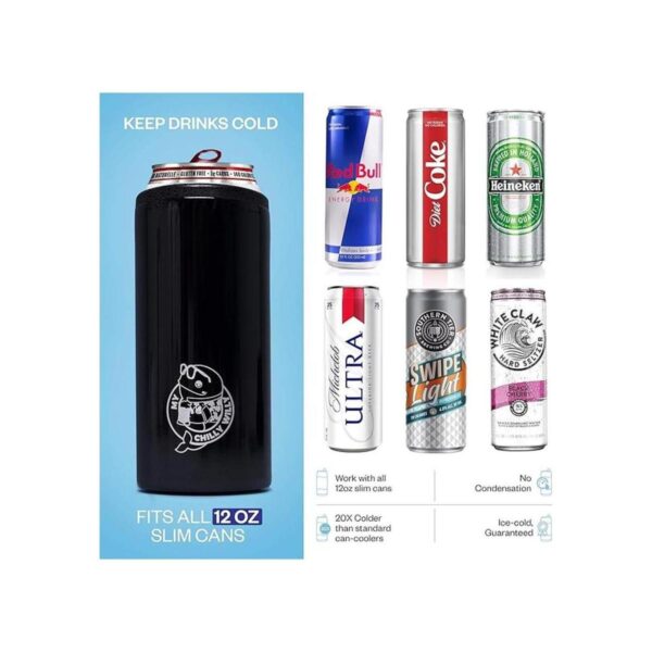 Enfriador de latas de acero inoxidable con aislamiento