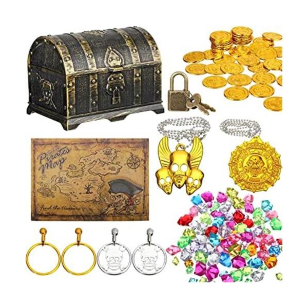 Enhon Caja de juguetes de 147 piezas de cofre del tesoro_1