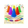 Eocolz Juegos de carnaval 3 en 1 conos de plástico_3