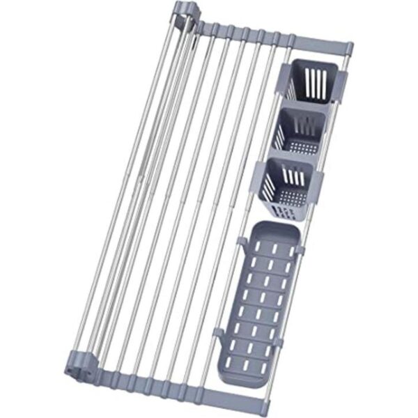 Escurridor de platos expandible enrollable de hasta 22.8_1