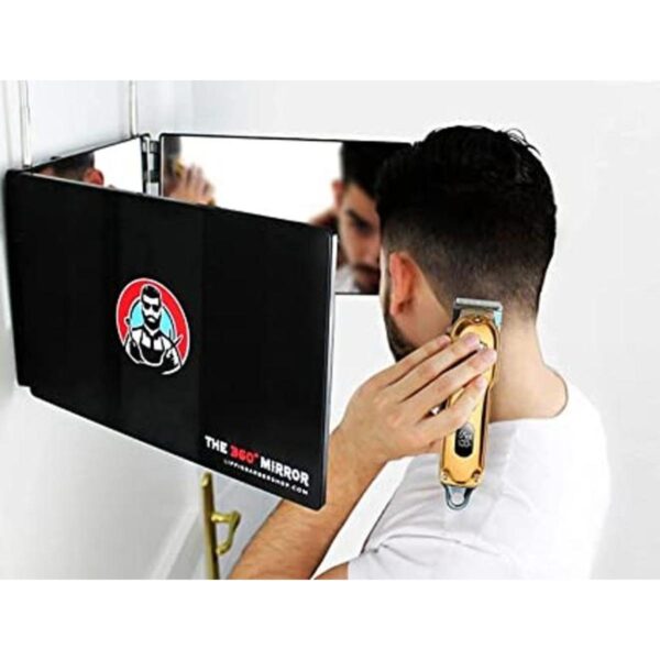 Espejo de 360 Espejo de 3 vías para autocorte de cabello_1