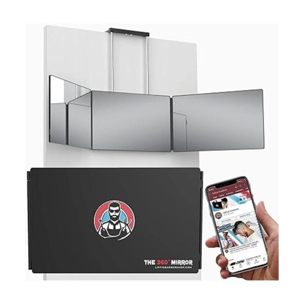 Espejo de 360 Espejo de 3 vías para autocorte de cabello_2