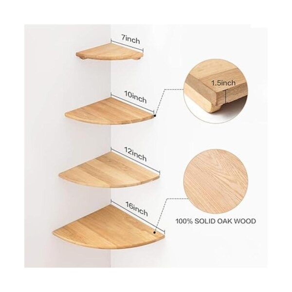 Estante esquinero para pared estante flotante de madera_6