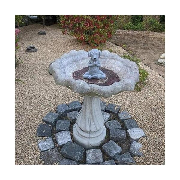 Estatua de perro meditante de Buda Perro zen Namaste
