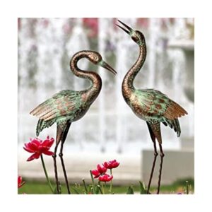 Estatuas de grúa de jardín esculturas de garza azul para_1