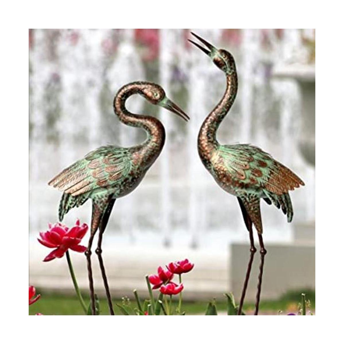 Estatuas de grúa de jardín esculturas de garza azul para