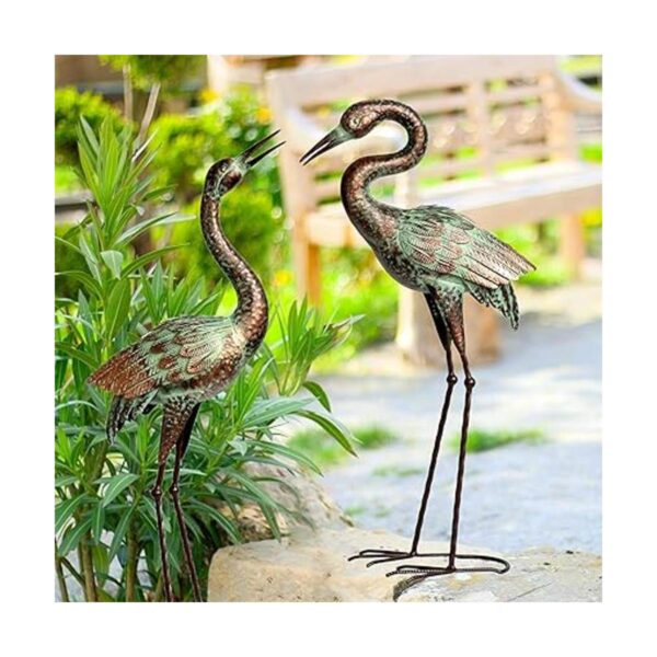 Estatuas de grúa de jardín esculturas de garza azul para_3