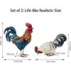 Estatuas de gallo de metal estatuas de jardín al aire_6