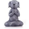 Estatua de perro meditante de Buda Perro zen Namaste