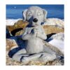Estatua de perro meditante de Buda Perro zen Namaste