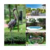 Estatuas y esculturas de grúa de jardín para exteriores_5