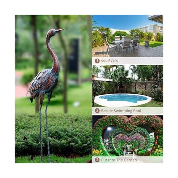 Estatuas y esculturas de grúa de jardín para exteriores_5