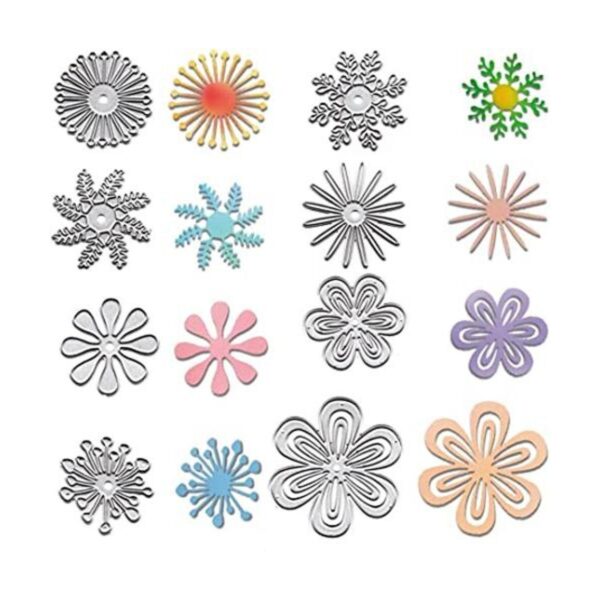 Estivaux 8 piezas de troqueles de marco de flores para_1