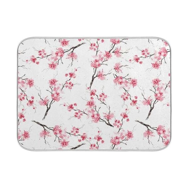 Estera de secado de platos con flores de cerezo 6.3 x 7.1
