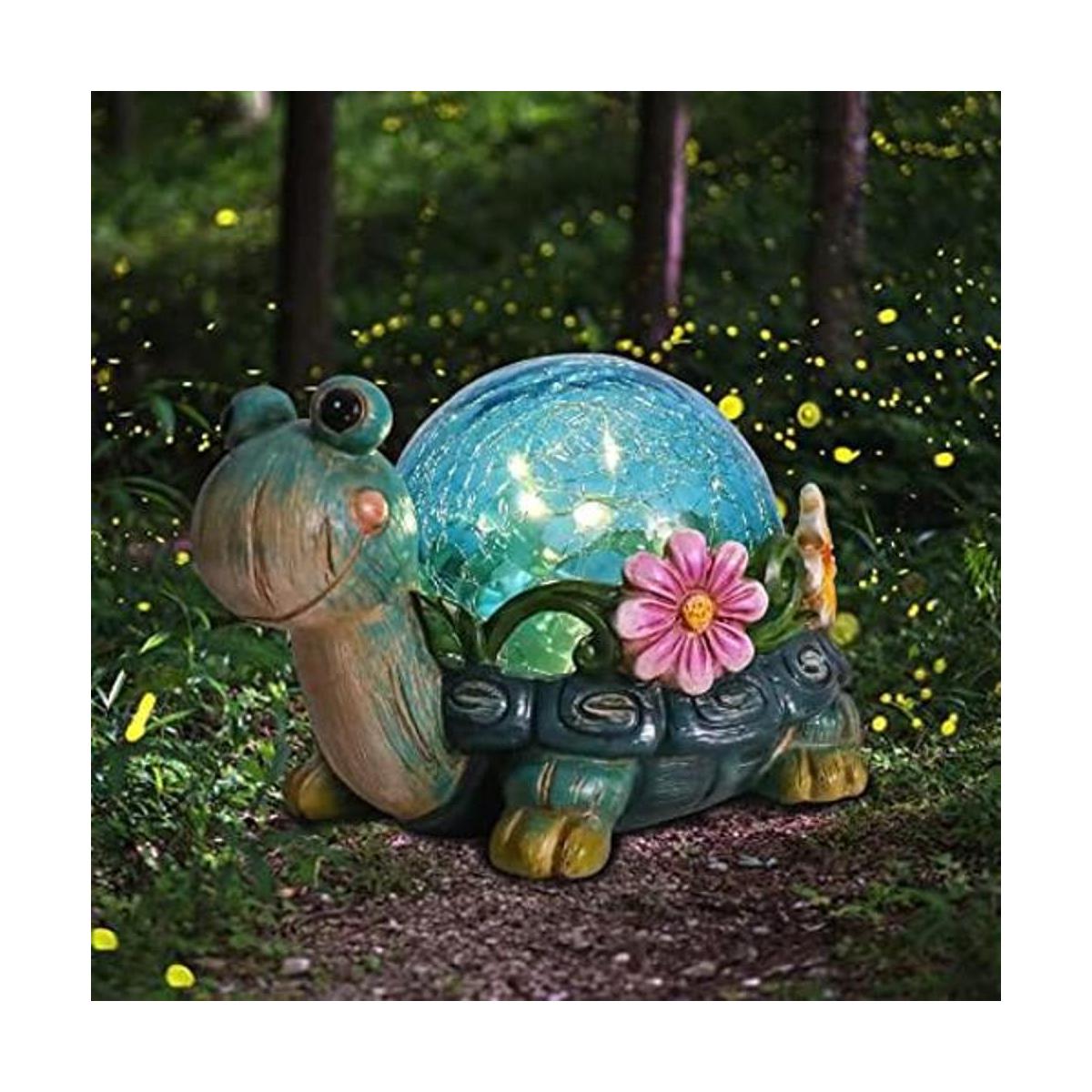 Estatuas solares de jardín al aire libre Tortuga césped