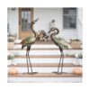 Estatuas de grúa de jardín esculturas de garza azul para_6